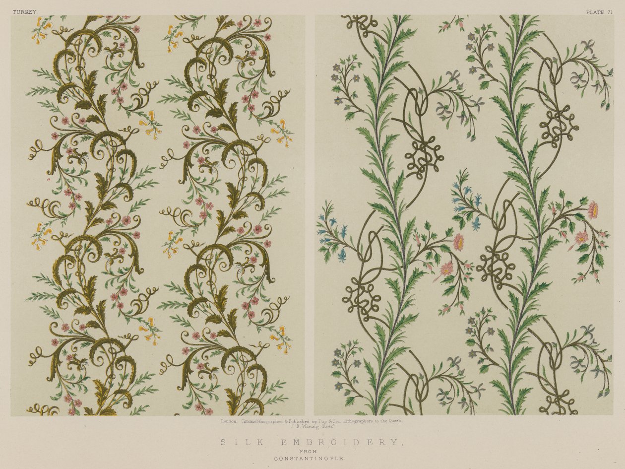 Silk Embroidery from Constantinople by English School