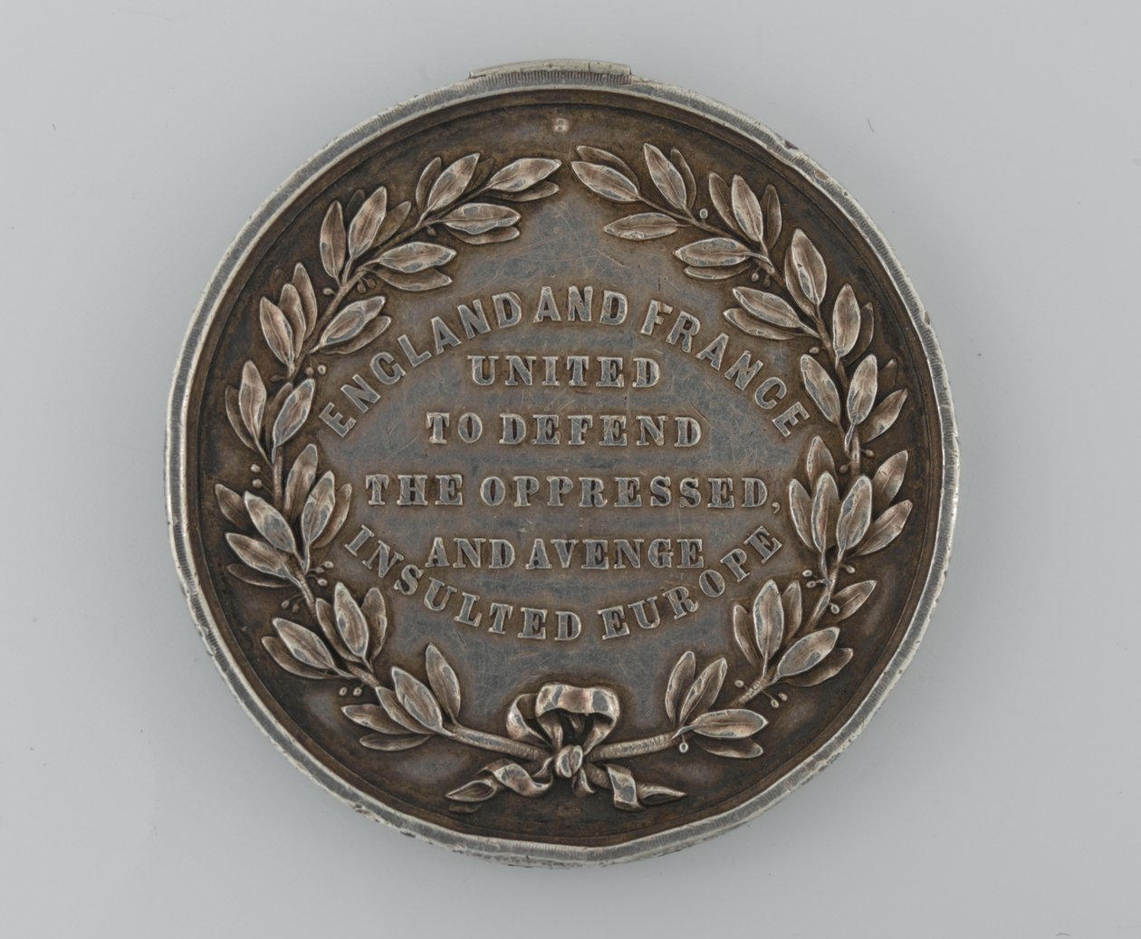 Silver Patriotic Fund Medal Commemorating the Alliance Between England and France 1854, Awarded by the Mayor of Dover, 1855 by English School