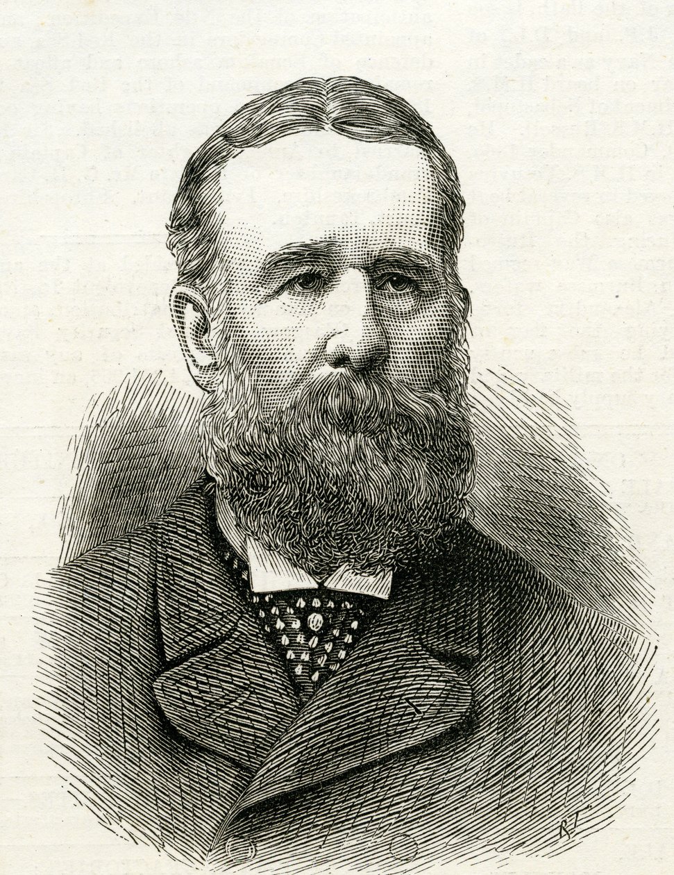 Sir Oswald Walters Brierly from the Illustrated London News by English School