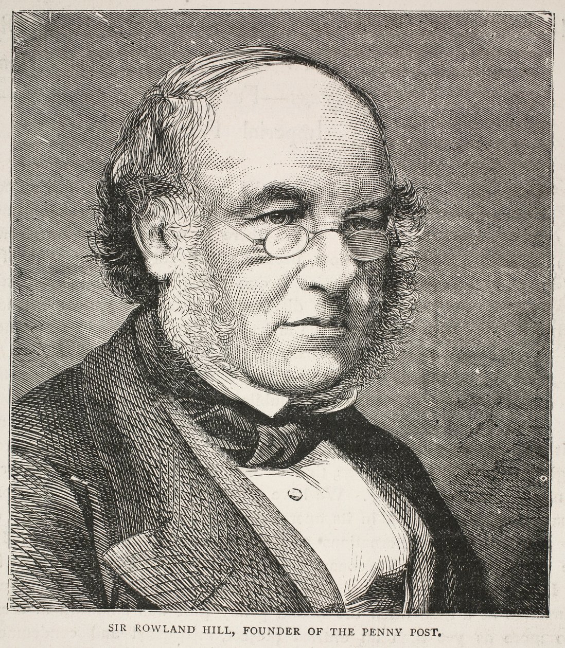 Sir Rowland Hill, founder of the Penny Post by English School