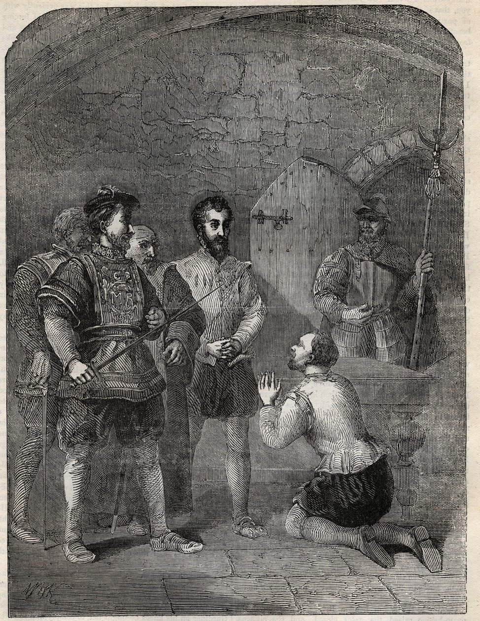 Sir Thomas Wyatt The Younger on his way to execution by English School