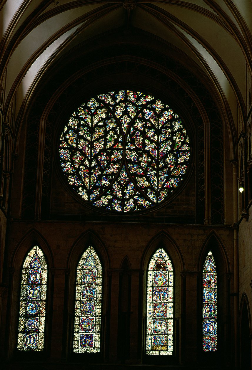 South transept rose window known as The Bishop