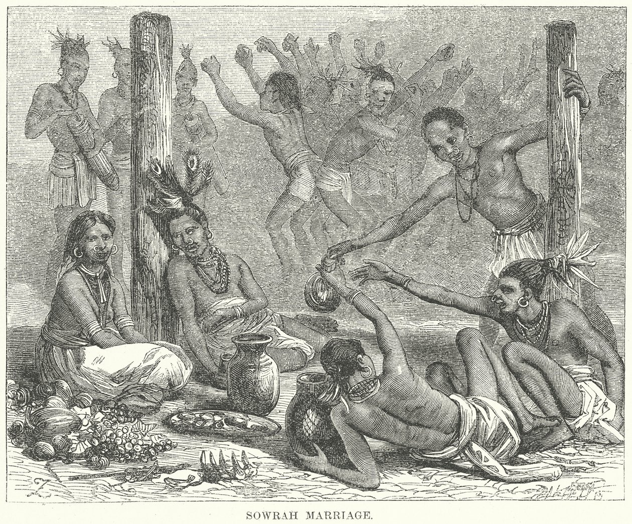 Sowrah Marriage (engraving) by English School