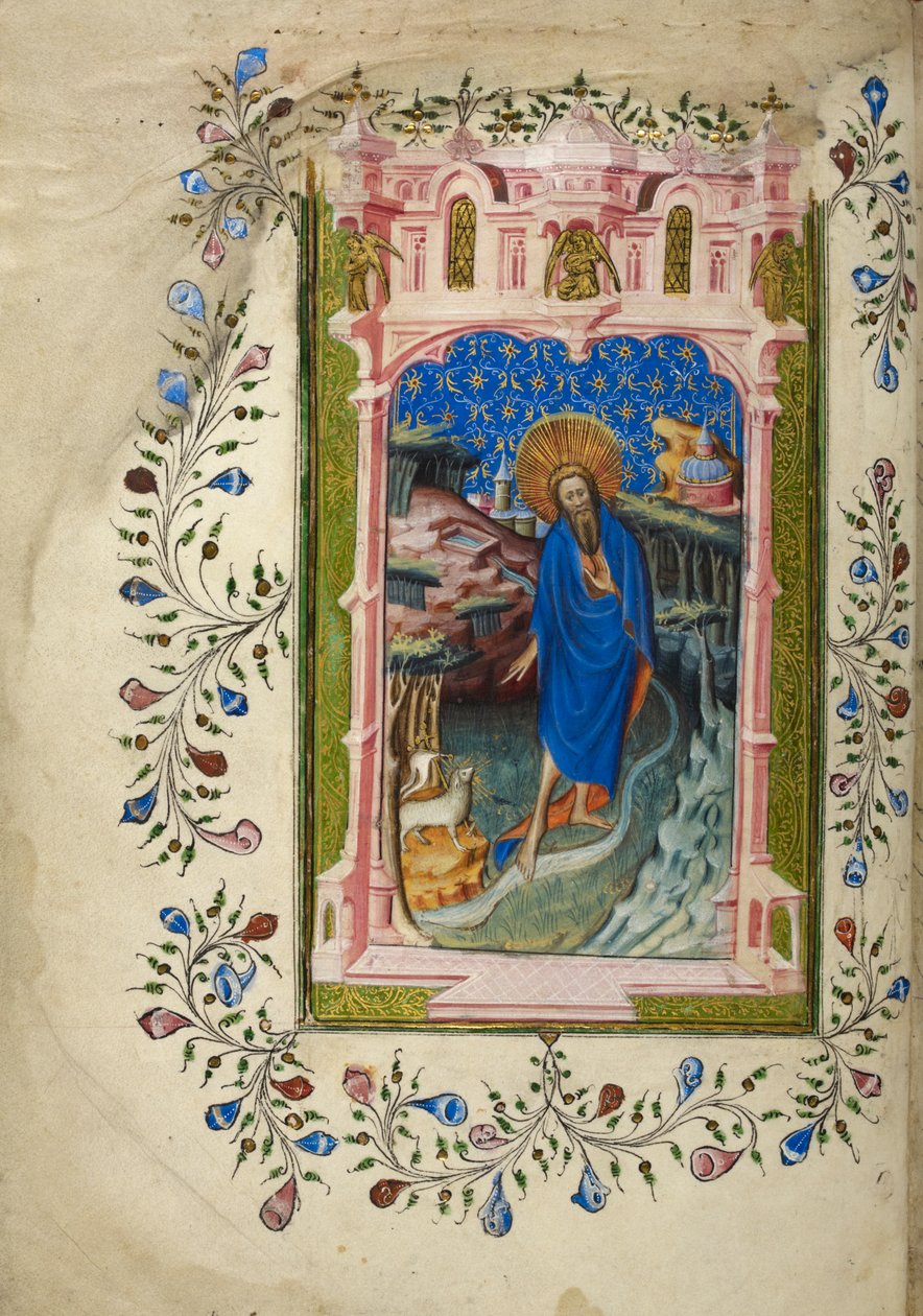 St John the Baptist, with Agnus Dei by English School