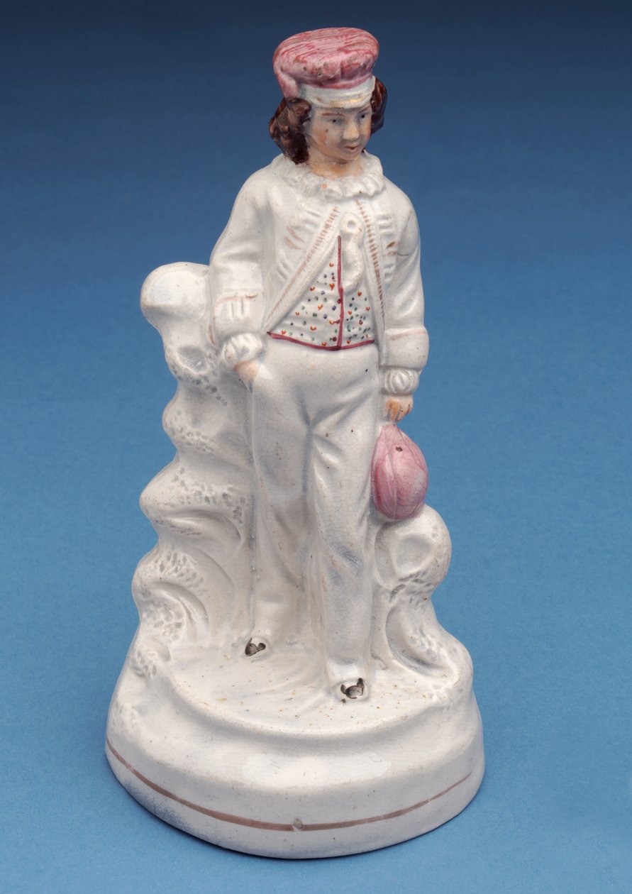 Staffordshire figure of a Rugby School boy (ceramic) by English School