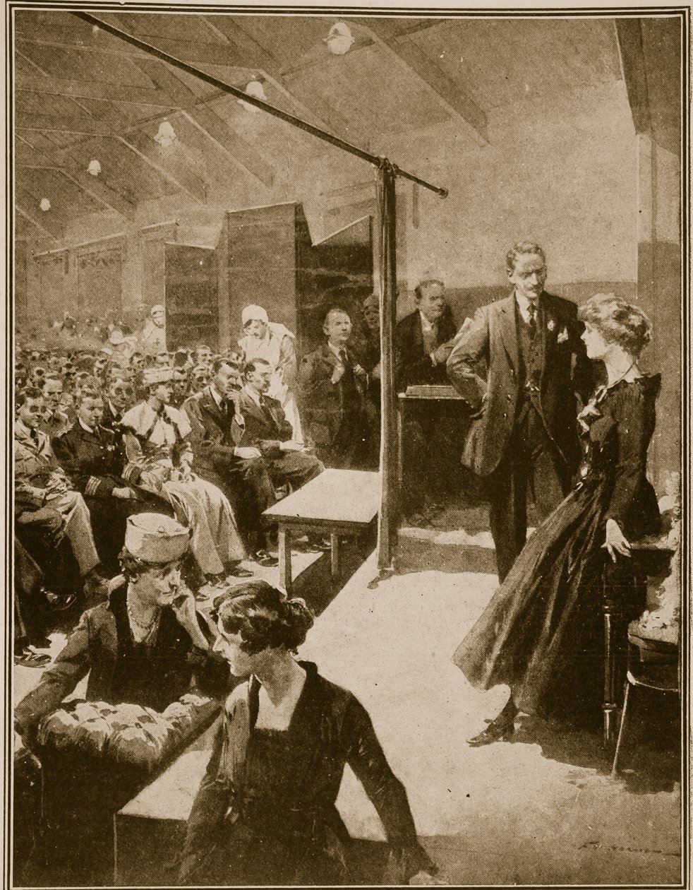 Stage Performance for Soldiers Blinded in the War by English School
