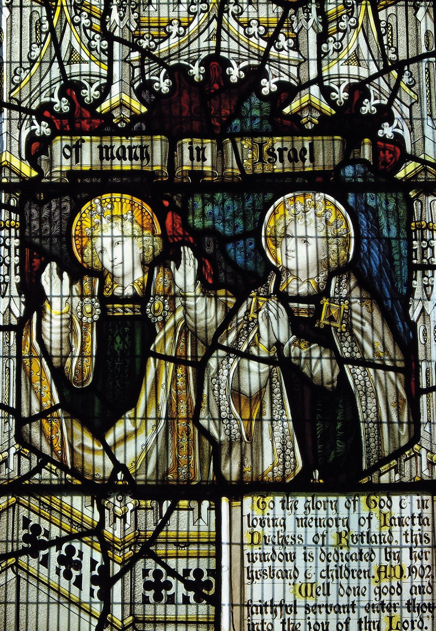 Stained glass window dedicated to Janetta, 7th Duchess of Rutland, South Transept by English School