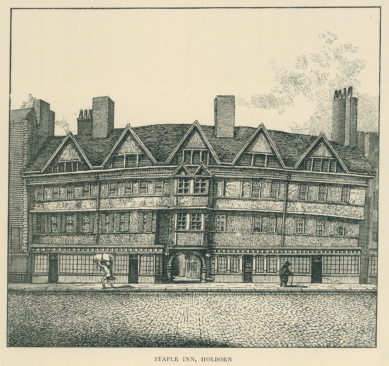 Staple Inn, Holborn by English School