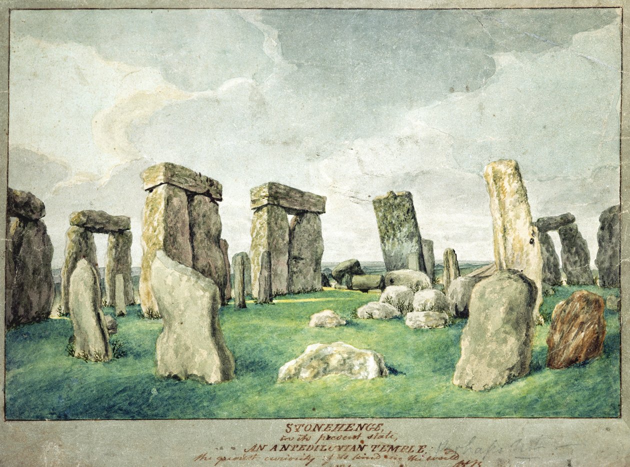 Stonehenge in its Present State, an Antediluvian Temple, 1821 by English School