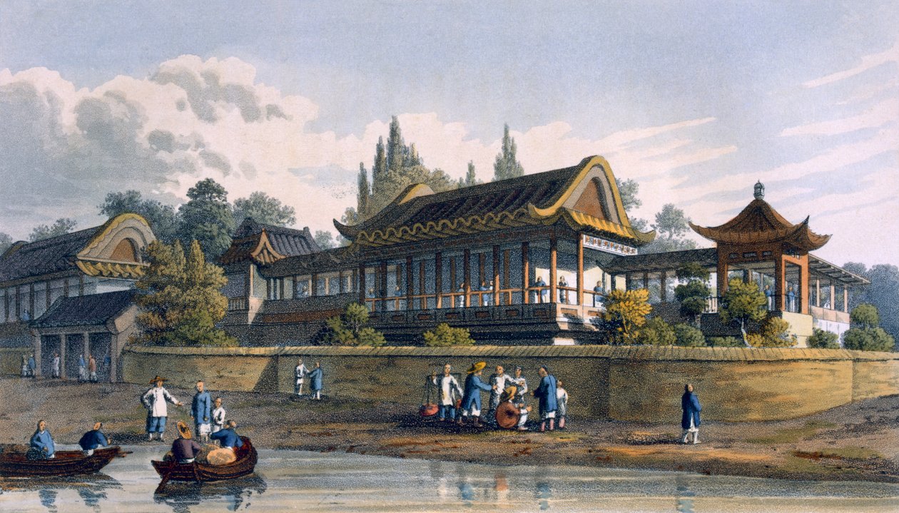 Summer Palace of the Emperor, Opposite the City of Tien-Sing, 1817 by English School