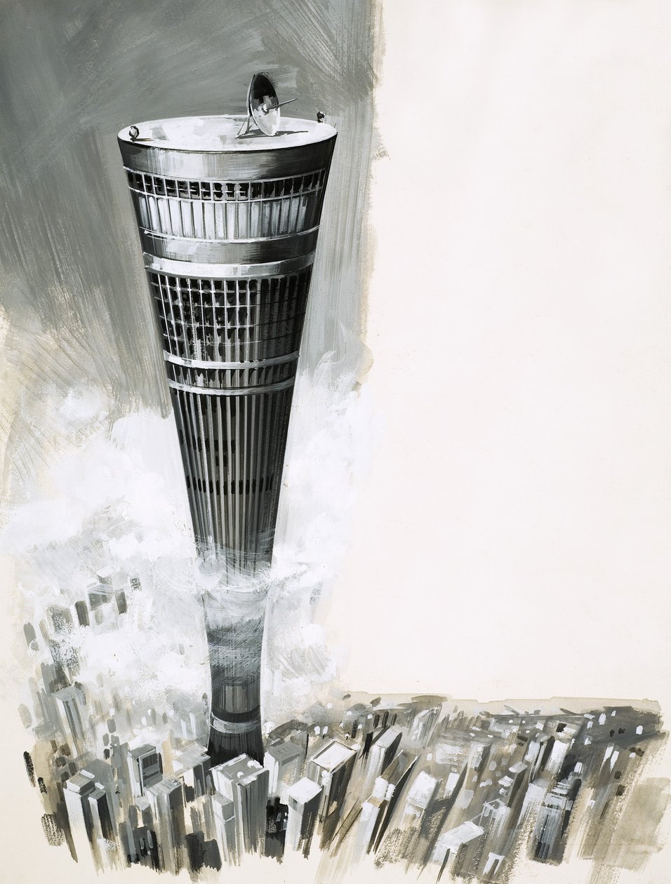 Super Cities in the Sky. Futuristic skyscraper by English School