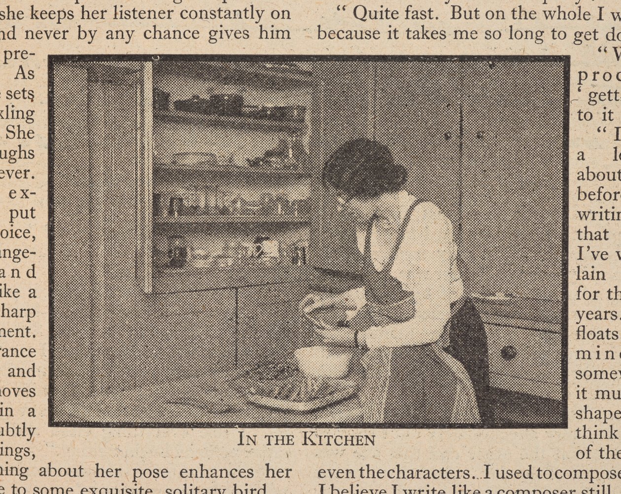 Sylvia in the kitchen at 113 Inverness Terrace, in Louise Morgan’s 