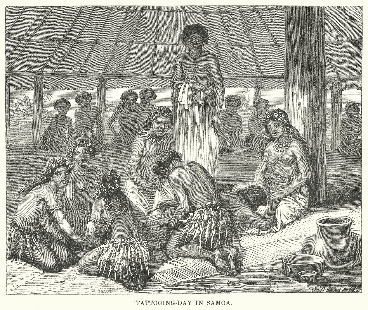 Tattooing-Day in Samoa by English School