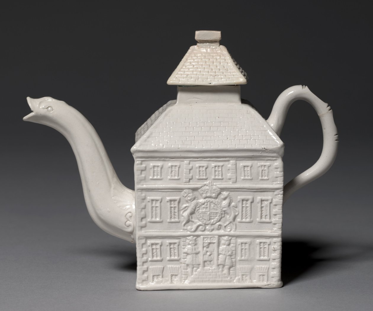 Teapot, Made at Staffordshire Factory, Modeled by Aaron Wood by English School
