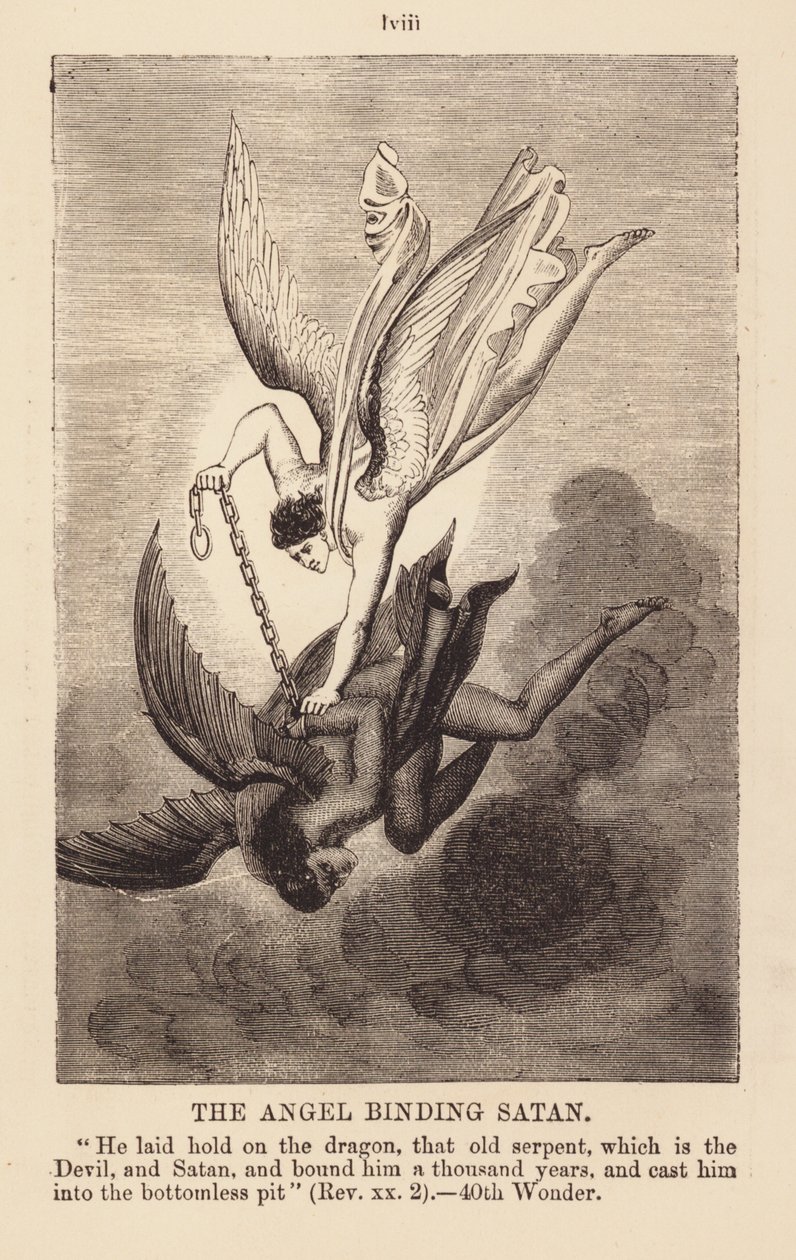 The Angel Binding Satan by English School