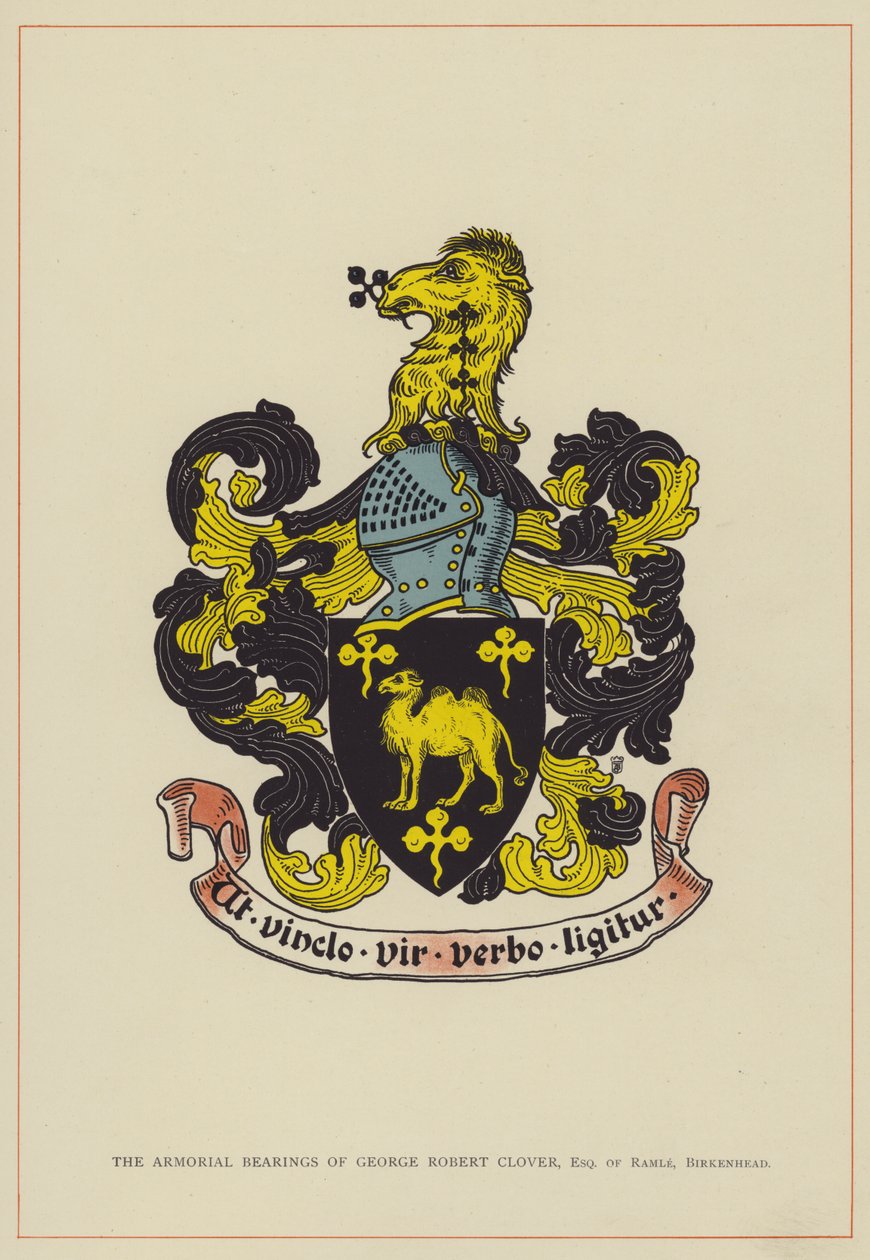 The Armorial Bearings of George Robert Clover, Esquire of Ramle, Birkenhead by English School