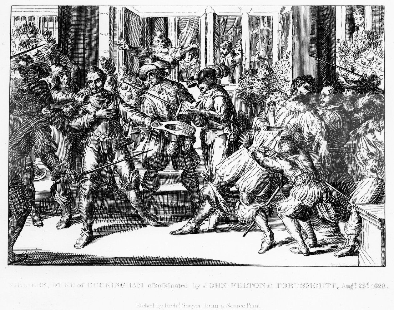 The Assassination of George Villiers, 1st Duke of Buckingham, c.1822 by English School