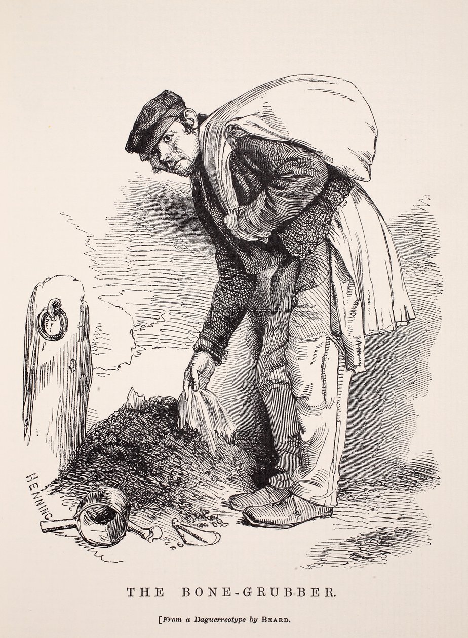 The Bone-Grubber, after a daguerreotype by Richard Beard, illustration from London Labour and London Poor by Henry Mayhew, pub. 1862 by English School