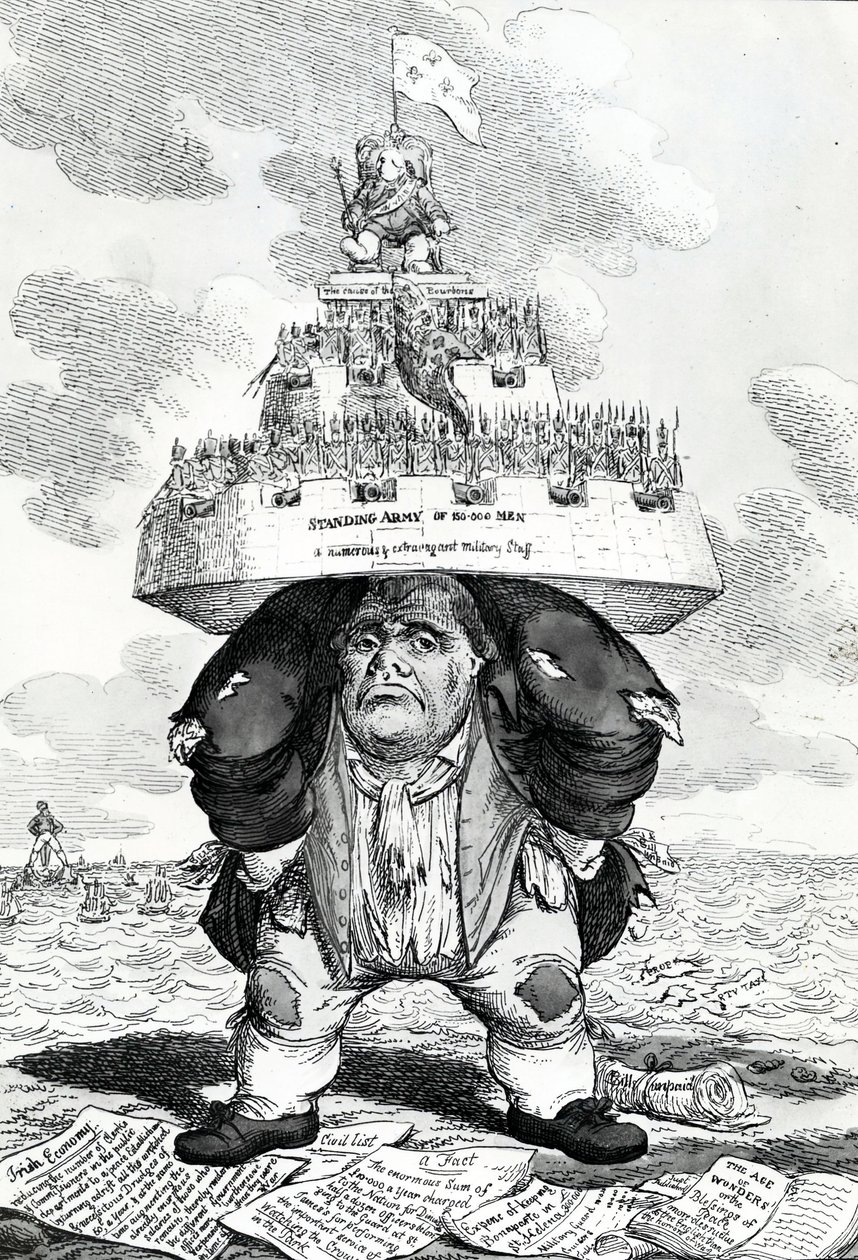 The British Atlas, or John Bull Supporting the Peace Establishment by English School