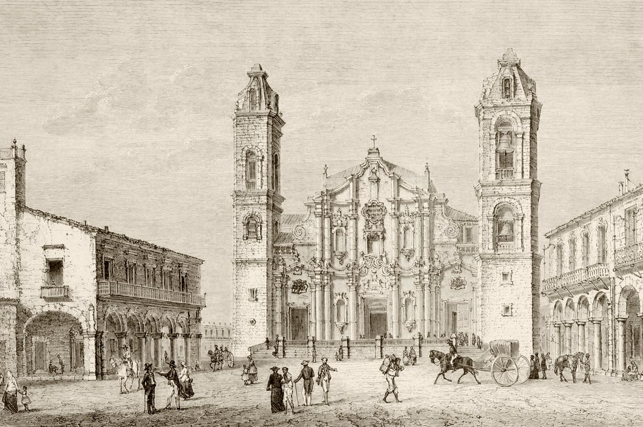 The Cathedral in Havana, Cuba by English School