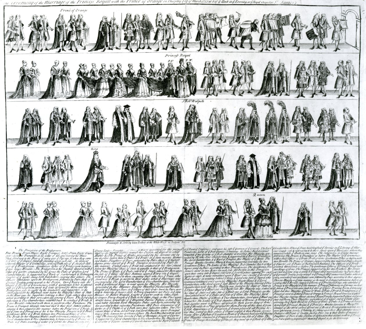 The Ceremony of the Marriage of Princess Royal with the Prince of Orange, 1734 by English School