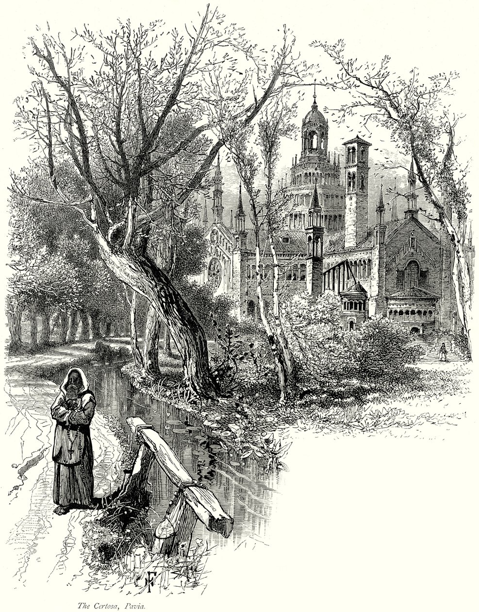 The Certosa, Pavia by English School