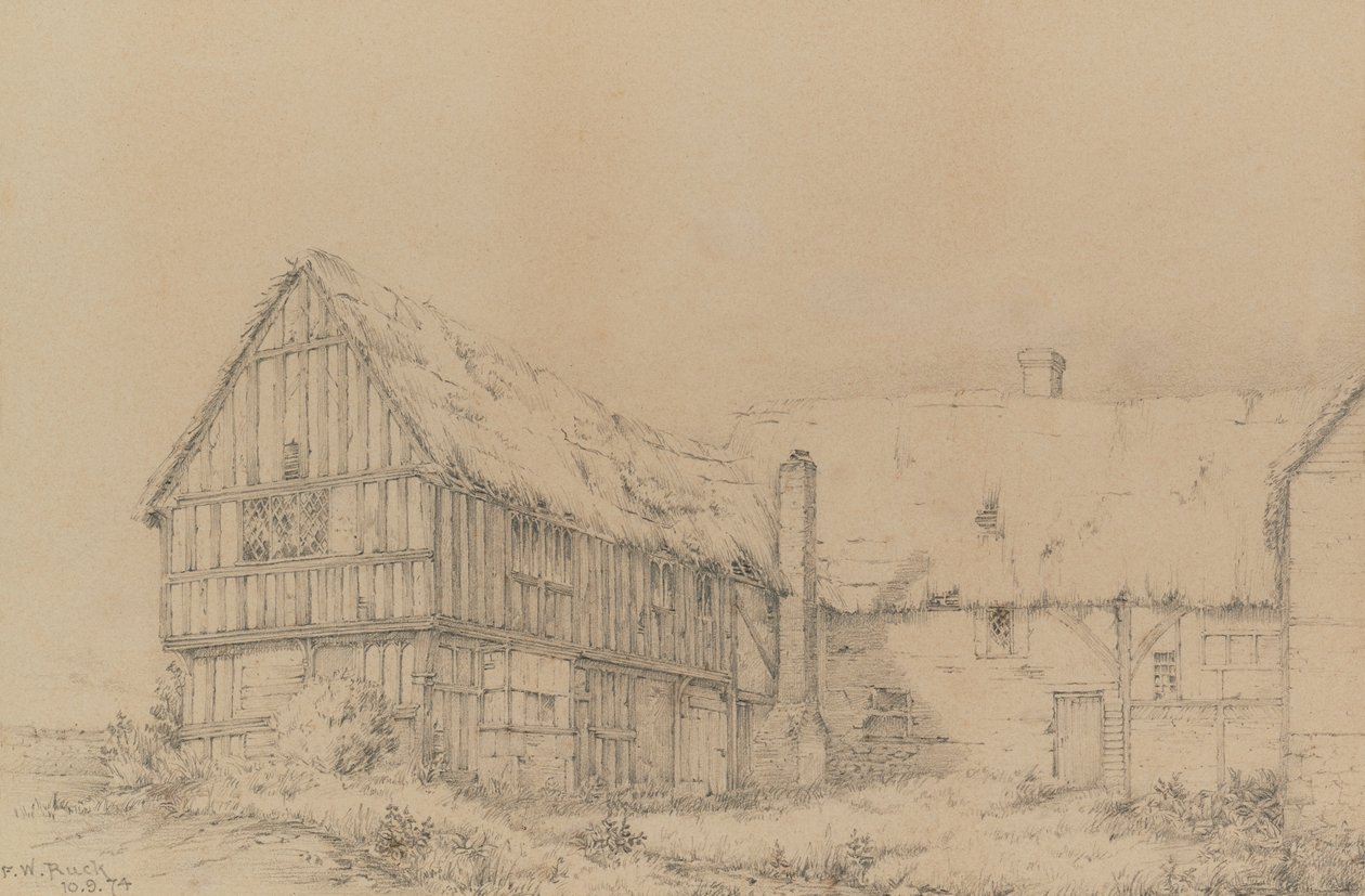 The Court Lodge at East Farleigh, Near Maidstone, c.1874 by English School