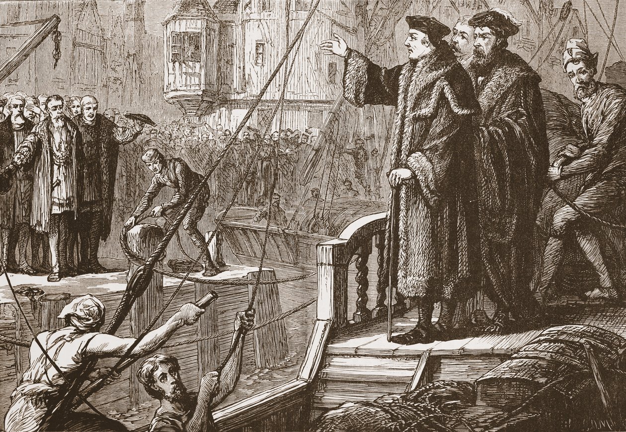 The Departure of Erasmus from Basle by English School