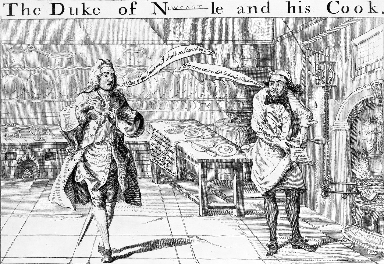 The Duke of Newcastle and His Cook, c.1745 by English School