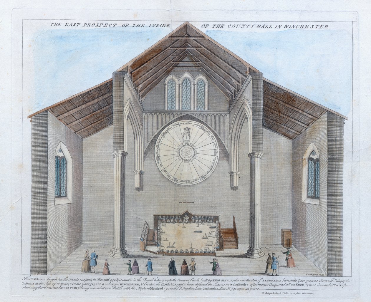 The East Prospect of the Inside of the County Hall in Winchester by English School