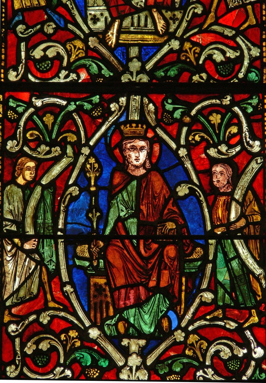 The East window depicting the Virgin Mary on the Tree of Jesse by English School