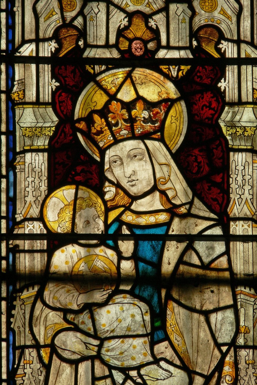 The East window depicting the Virgin and Child by English School
