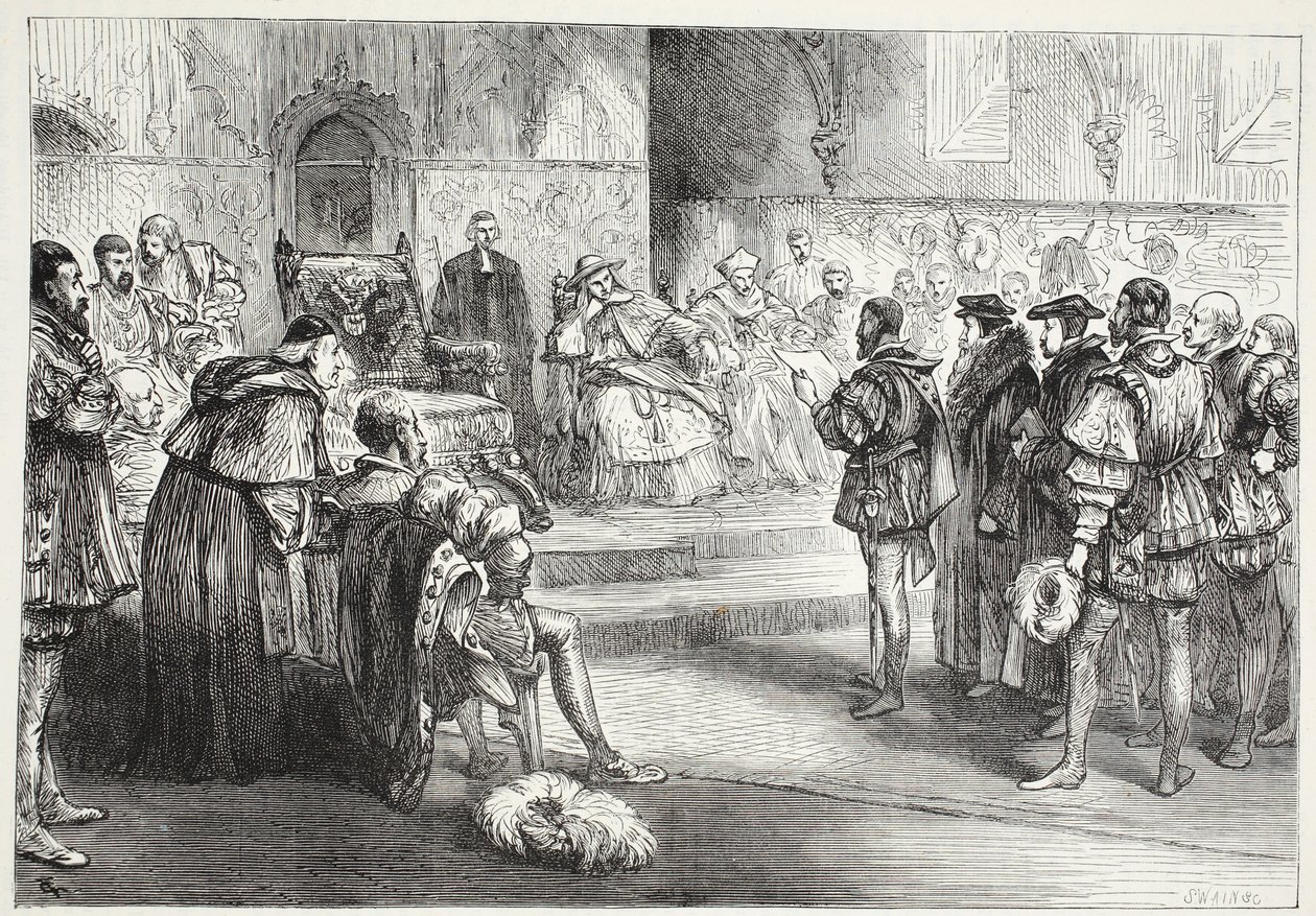 The Elector of Saxony Reading the Protest at the Diet of Spires by English School