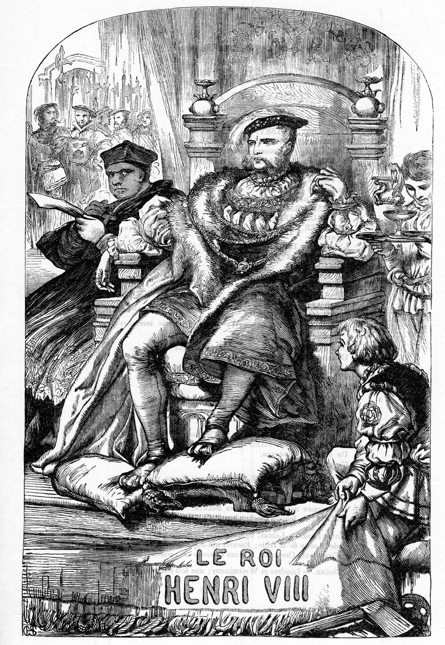 The Famous History of the Life of King Henry the Eighth - Illustration in Works complete by William Shakespeare 1866 by English School