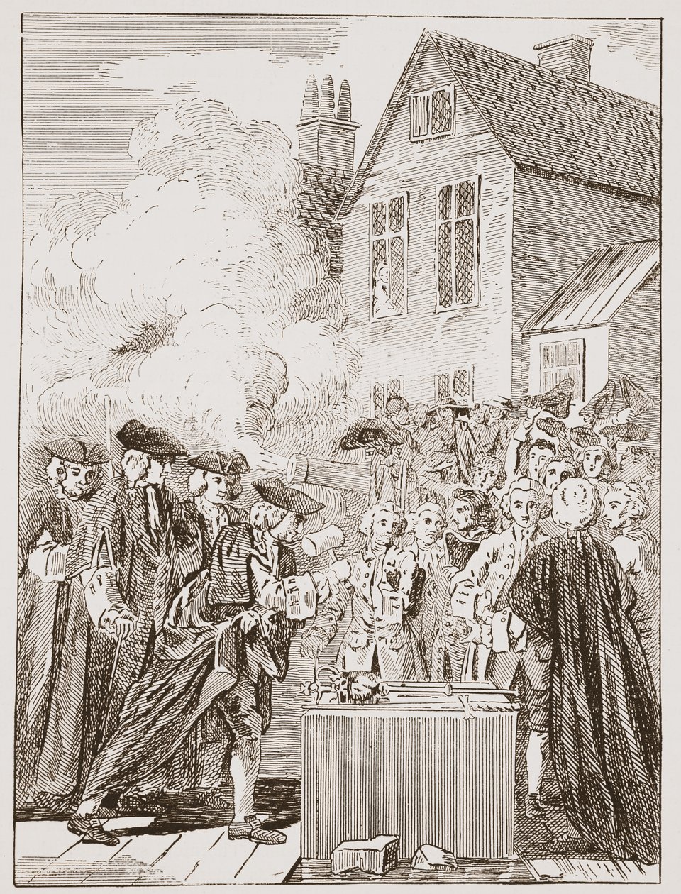 The Foundation Stone of Blackfriars Bridge, 1760 by English School