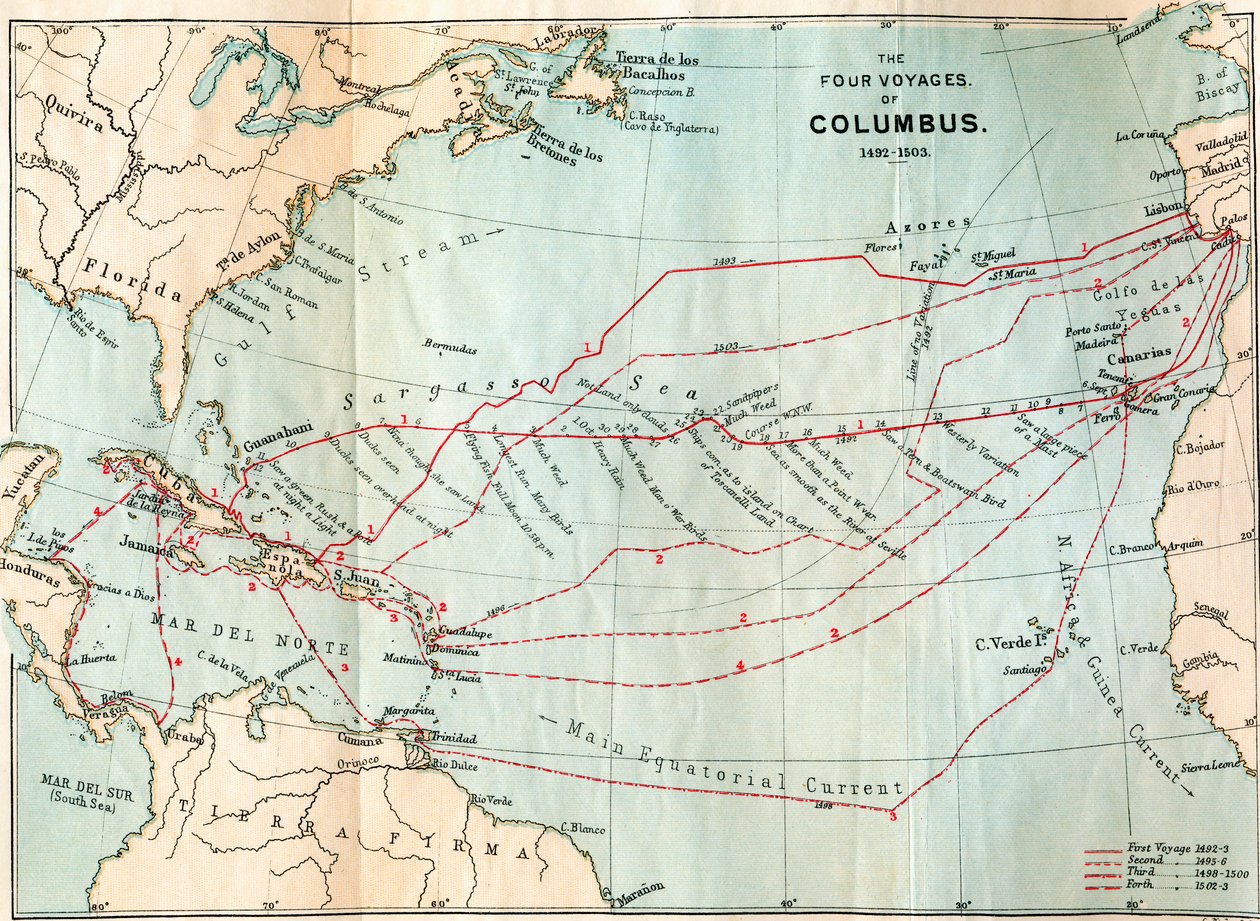 The Four Voyages of Christopher Columbus, from 