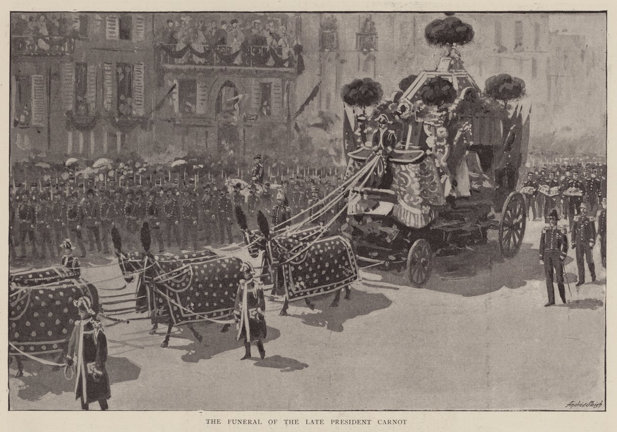 The Funeral of the Late President Carnot by English School