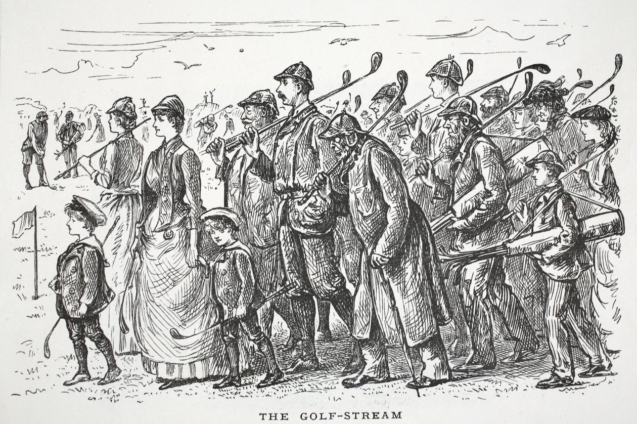 The Golf-Stream, Illustration from Punch by English School