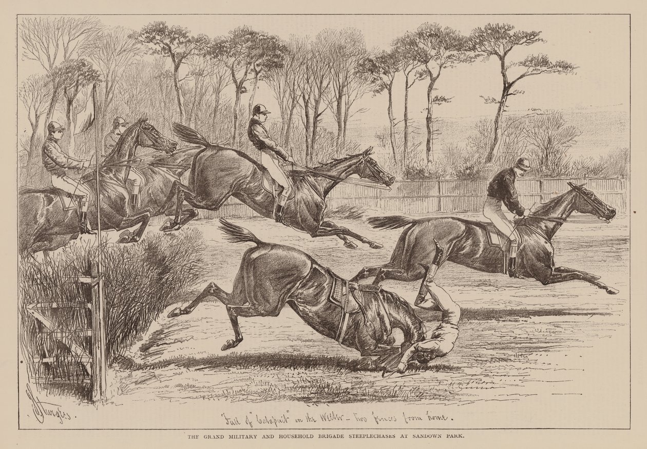 The Grand Military and Household Brigade Steeplechases at Sandown Park by English School