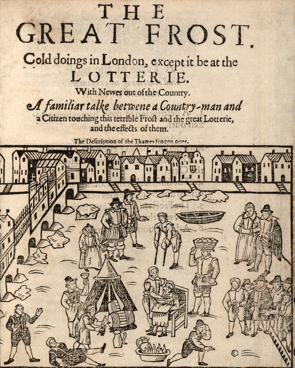 The Great Frost, London, 1608 by English School