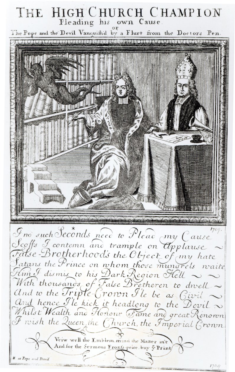 The High Church Champion, Pleading his own Cause, 1709 by English School