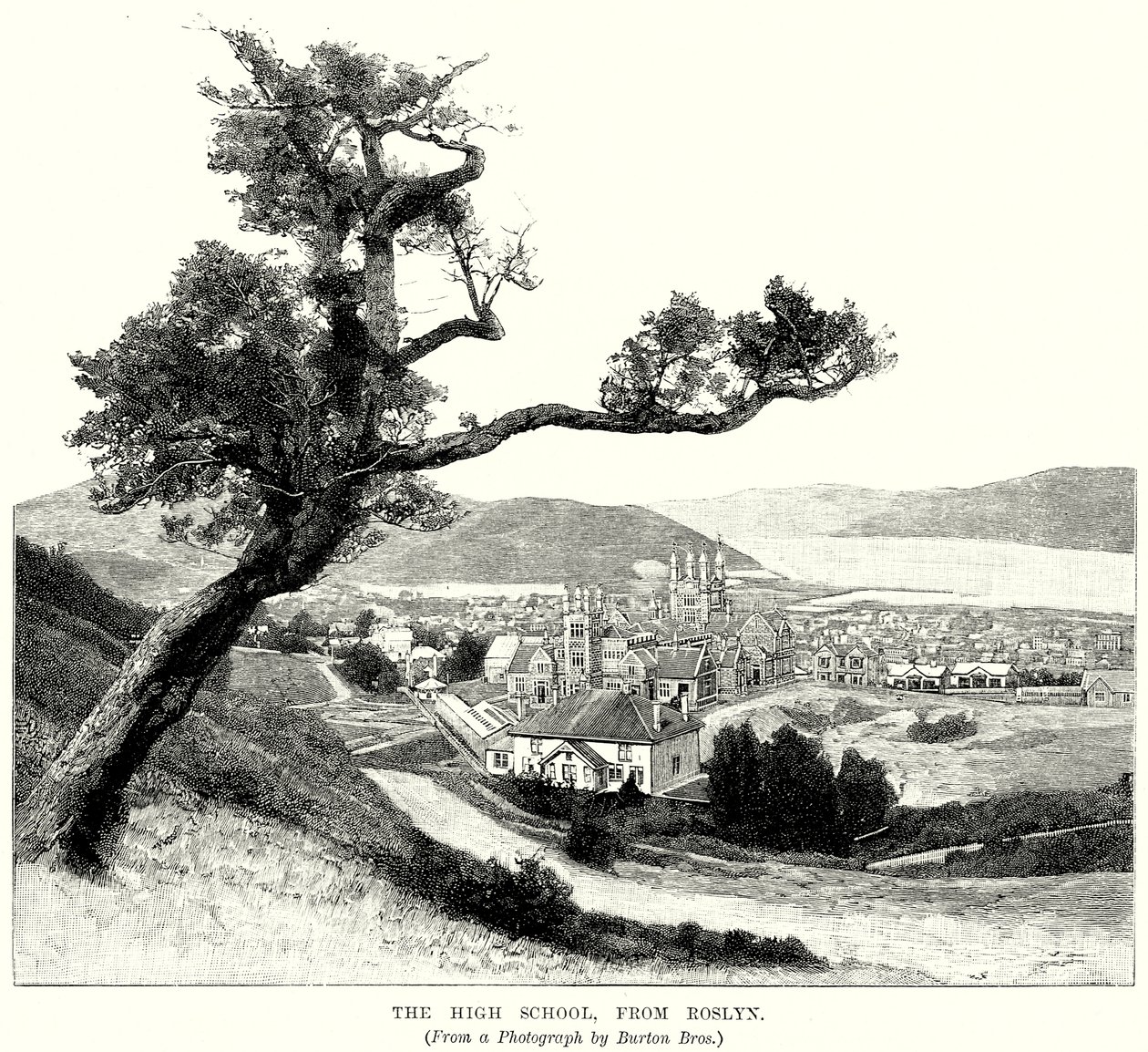 The High School, from Roslyn by English School