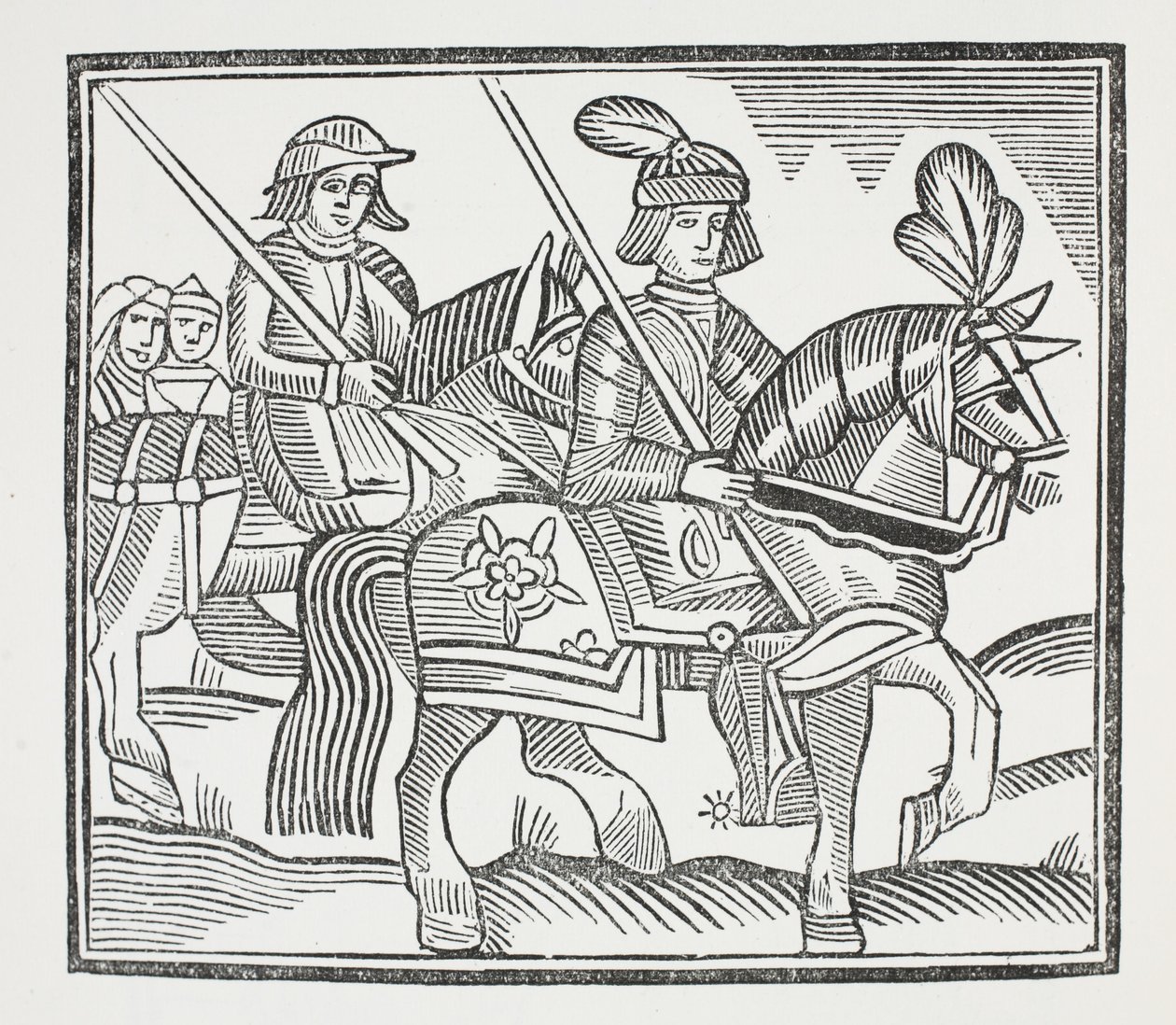 The History of the Life and Death of that Noble Knight Sir Bevis of Southampton, illustration from Chap-books of the Eighteenth Century by John Ashton, pub. 1882 by English School