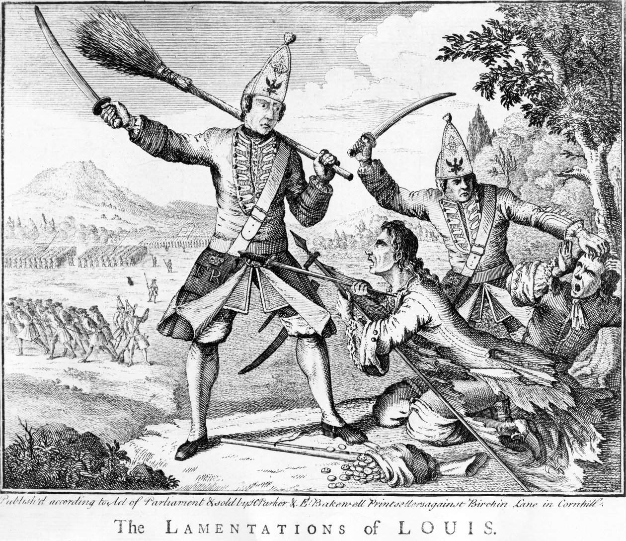 The Lamentations of Louis, 1757 by English School
