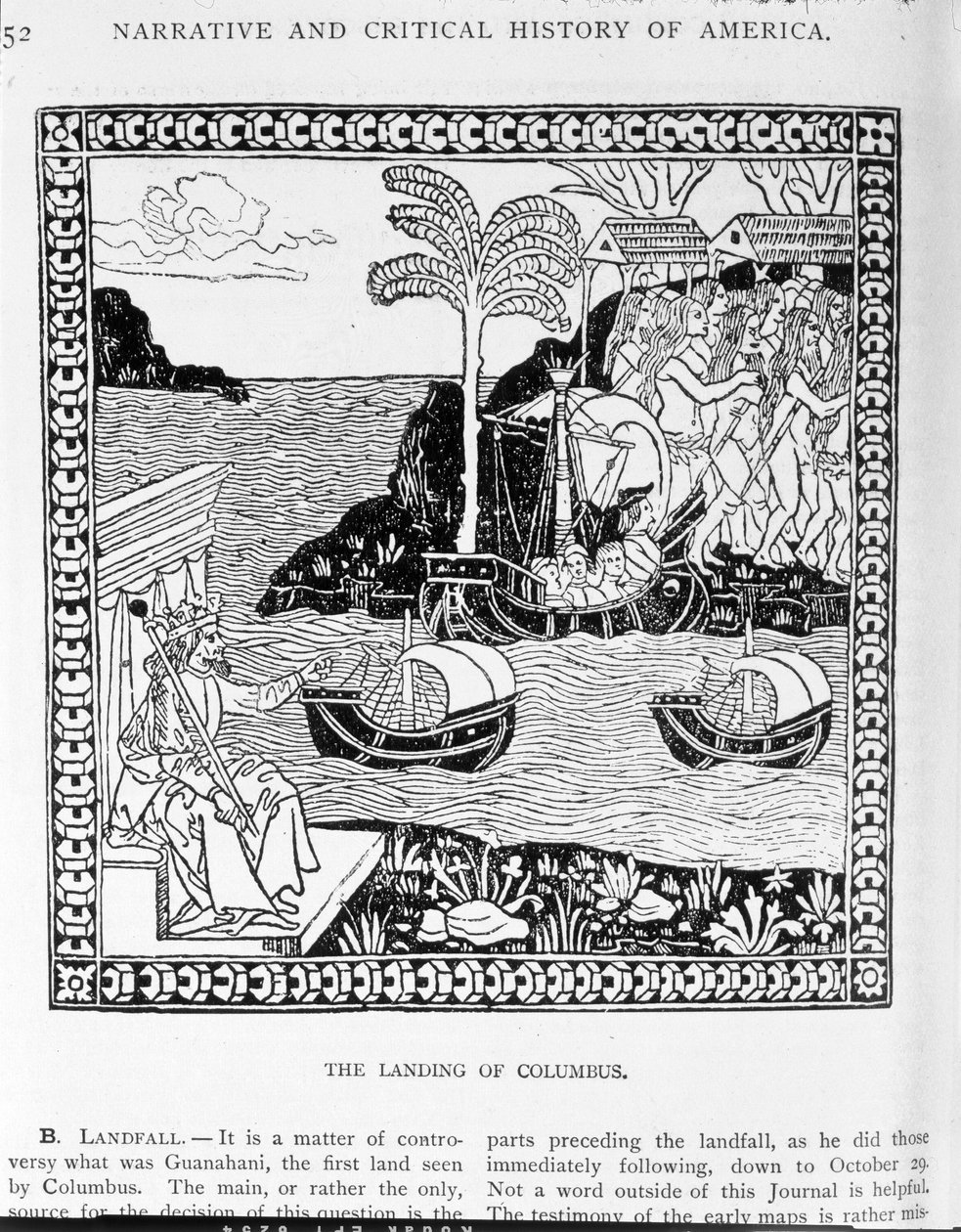 The Landing of Columbus by English School
