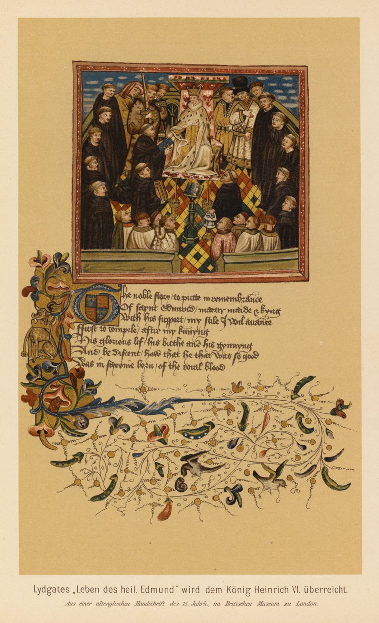The Life of St Edmund, King and Martyr, by John Lydgate, Presented to Henry VI by English School