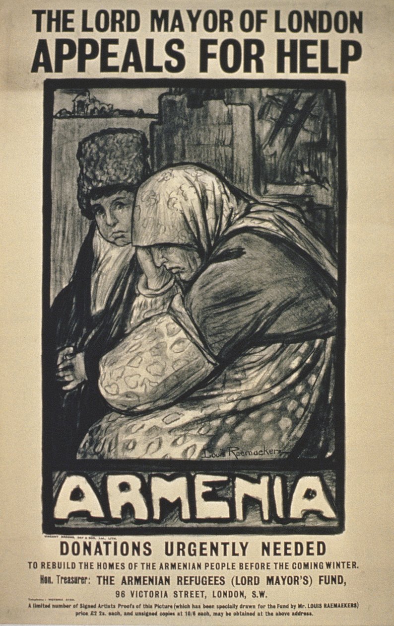 The Lord Mayor of London Appeals for Help for Armenia, c.1915-16 by English School