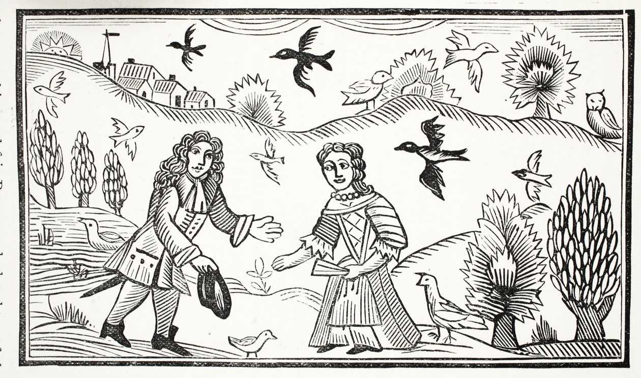 The Lovers Quarrel (illustration) by English School