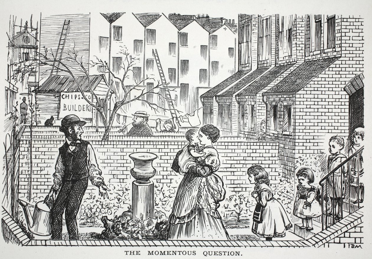 The Momentous Question, Illustration from Punch by English School