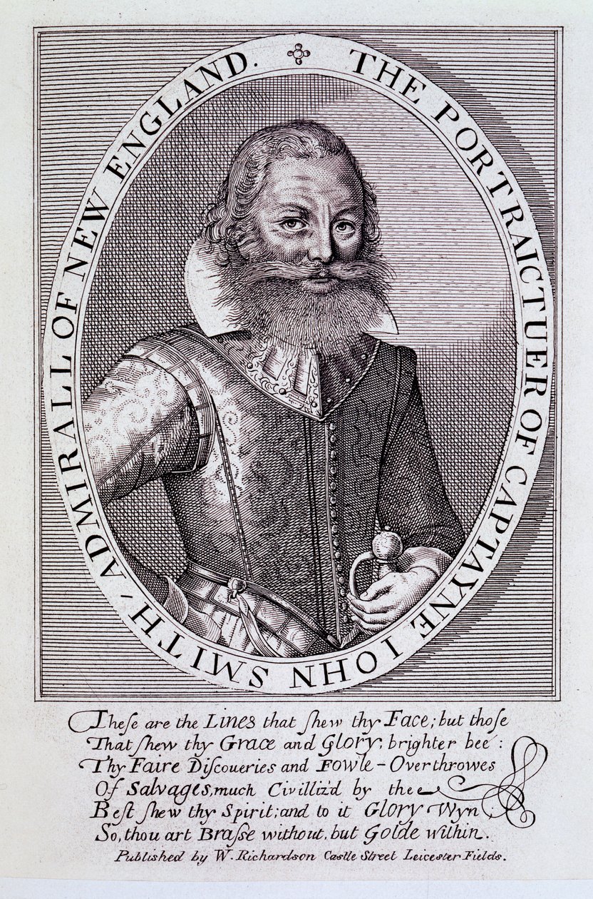 The Portrait of Captain John Smith, Admiral of New England by English School